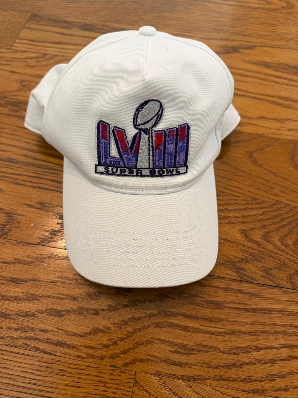 White Super Bowl LVIII Embroidered Baseball Cap